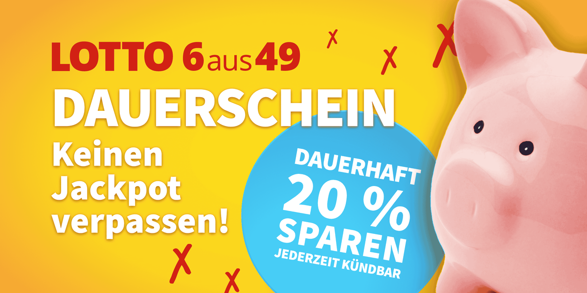 LOTTO Abo – mit dem Dauerschein dauerhafte Gewinnchancen sichern. Zum LOTTO-Schein